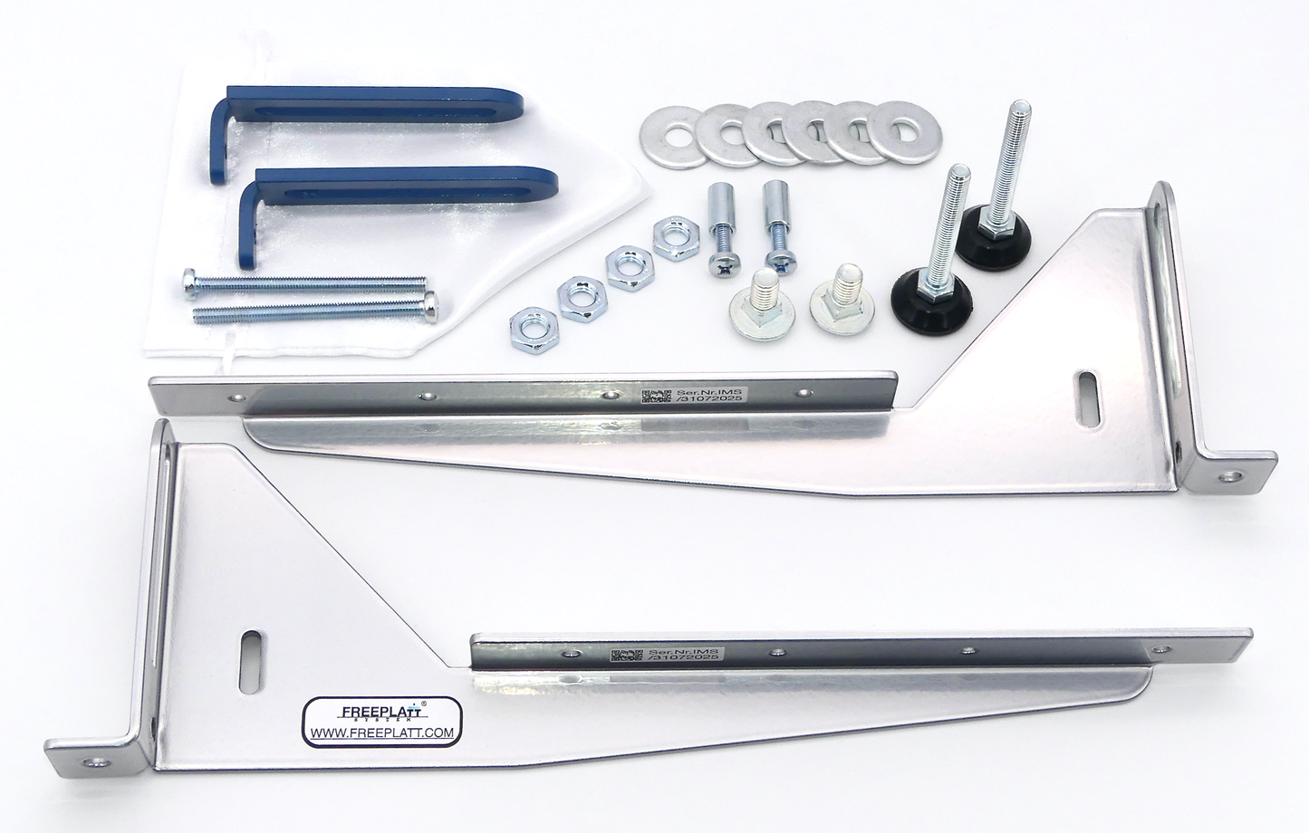 Freeplatt® – Trägerset / Chrom-Optik Big L+R