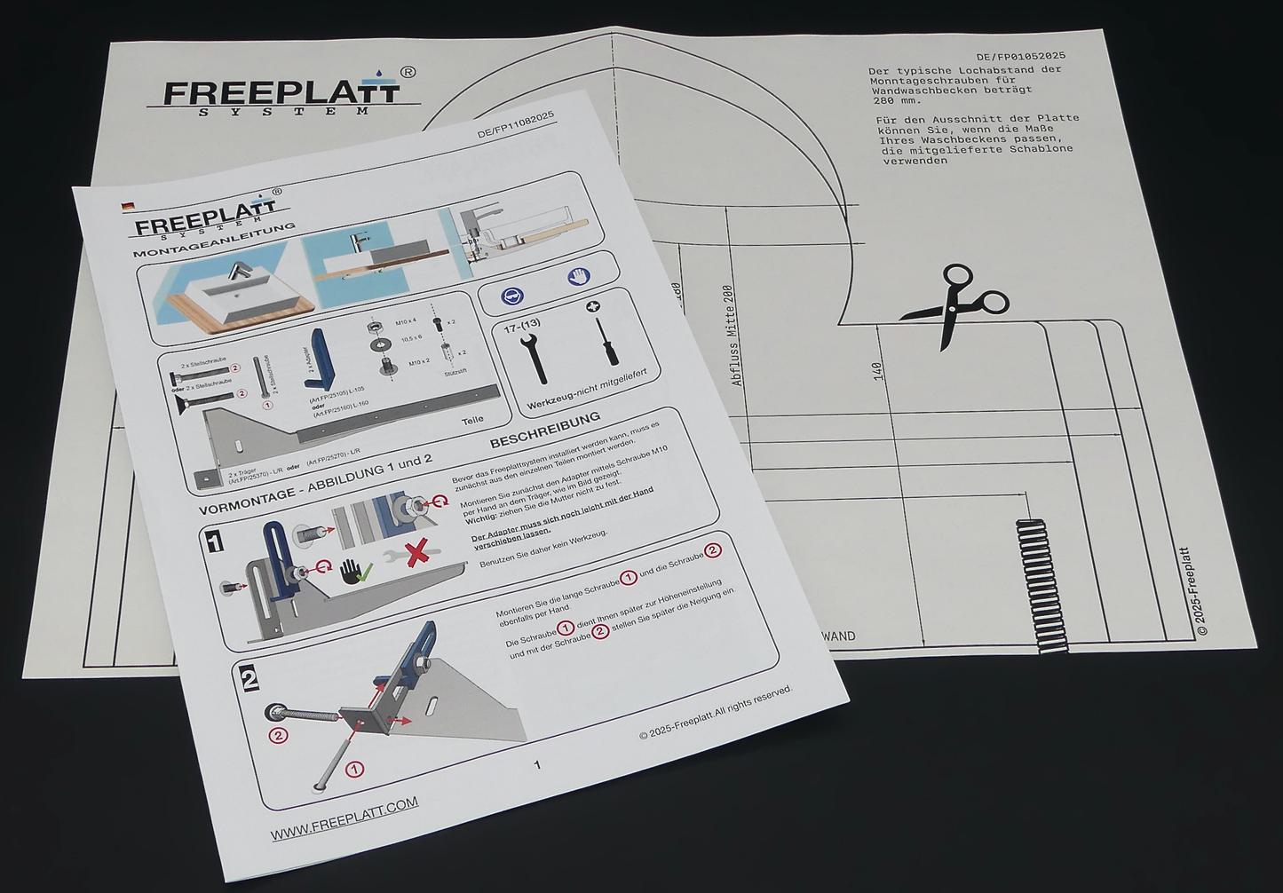 Freeplatt® – Trägerset / White small L+R